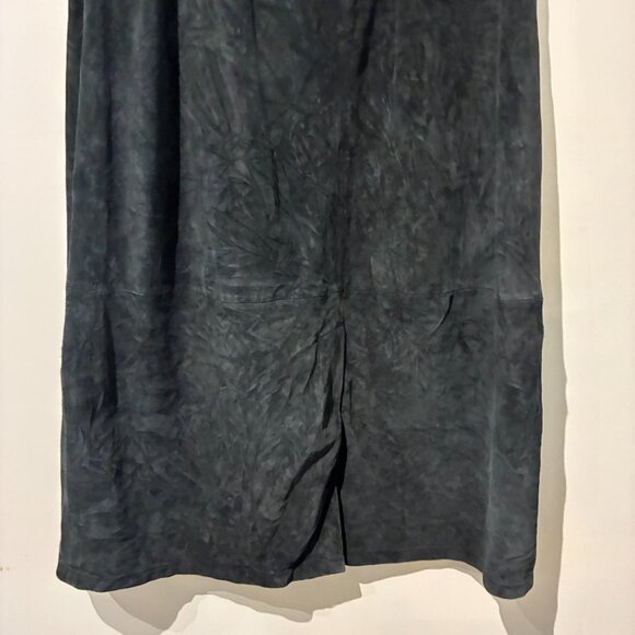 Jessica Holbrock Black 100% Leather Skirt - Women's 16 - Picture 6 of 8